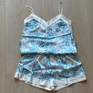 NEW Silk Floral PJs Set by Neiman Marcus Intimates